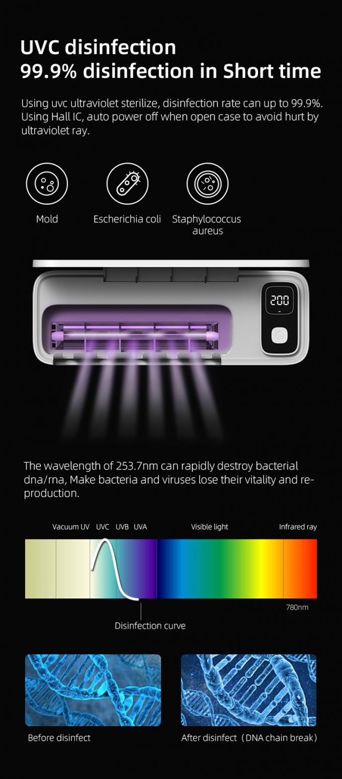 Home Batteria Sterilizzatore di luce UVC Smart Spazzolino da denti da parete 6