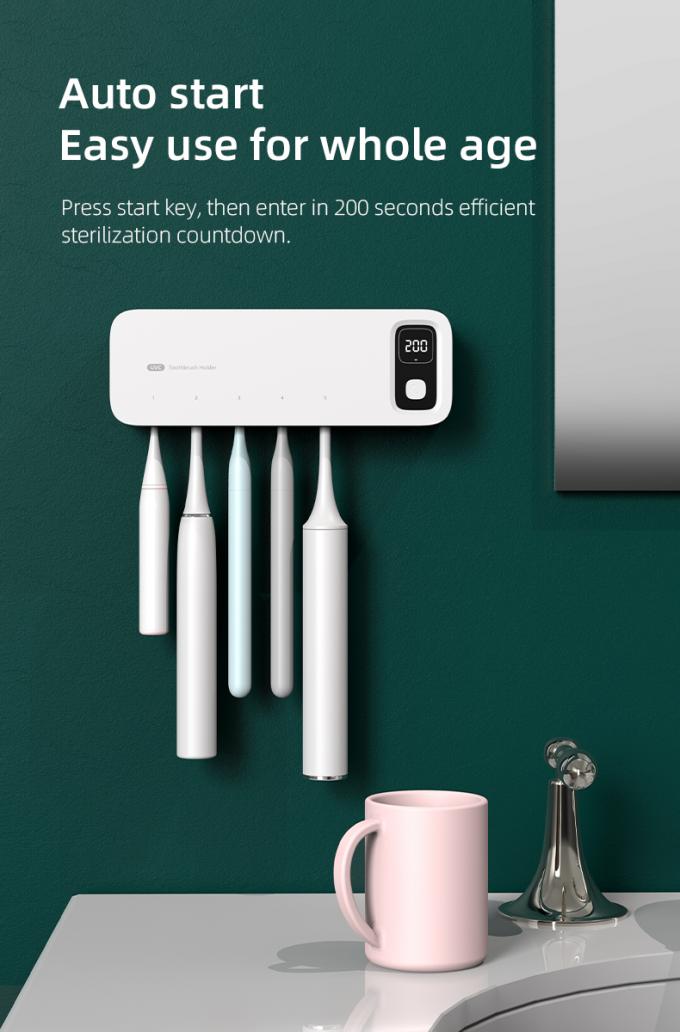 Home Batteria Sterilizzatore di luce UVC Smart Spazzolino da denti da parete 5