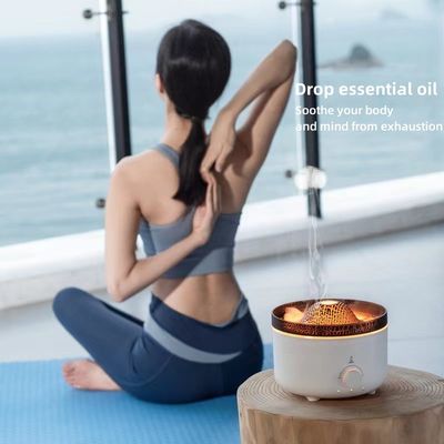 Serene Sleep Fire Flame Humidifier con luce LED a 7 colori per aromaterapia e sollievo dallo stress