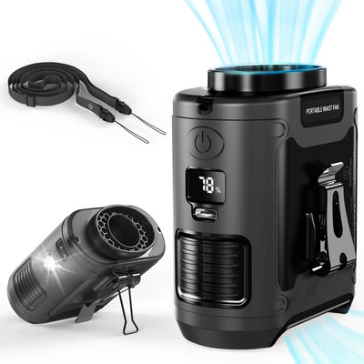 Ventilatore Socool 10000mAh Ventilatore da tavolo Super silenzioso Ventilatore da vita a clip di tipo C con luce LED SOS e batteria ricaricabile