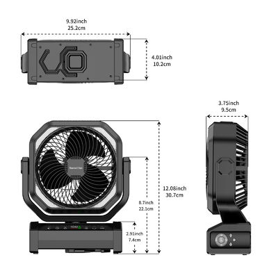Ventilatore Socool Portatile 20000mAh Ventilatore da Campeggio Esterno Multifunzione Controllato da Remoto