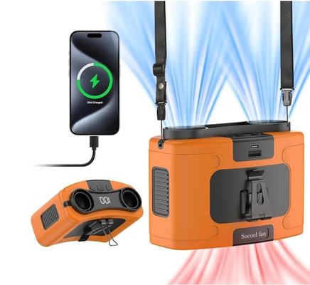 Ventilatore Socool 20000mAh Ventilatore esterno a treppiede Mini ricaricabile Ventilatore a cintura Clip Ventilatore turbo interno ed esterno